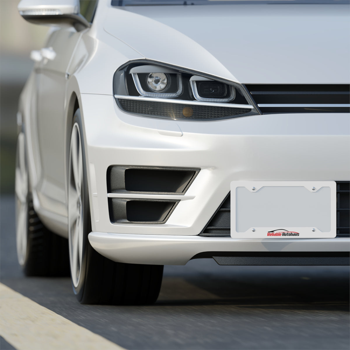 Reliable Autohaus Metal License Plate Frame | Stainless Steel Car Tag Trim