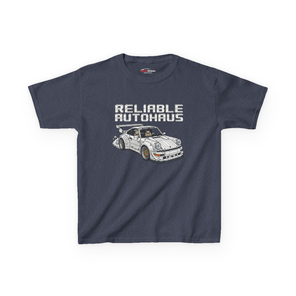 Reliable Autohaus Apparel- Reliable Autohaus RWB 911 Building Blocks Burnout - Kids Car T-Shirt