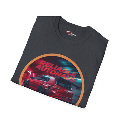 Reliable Autohaus Apparel- Reliable Autohaus Racing GTI Tunnel Midnight Racing T-Shirt | Car Enthusiast