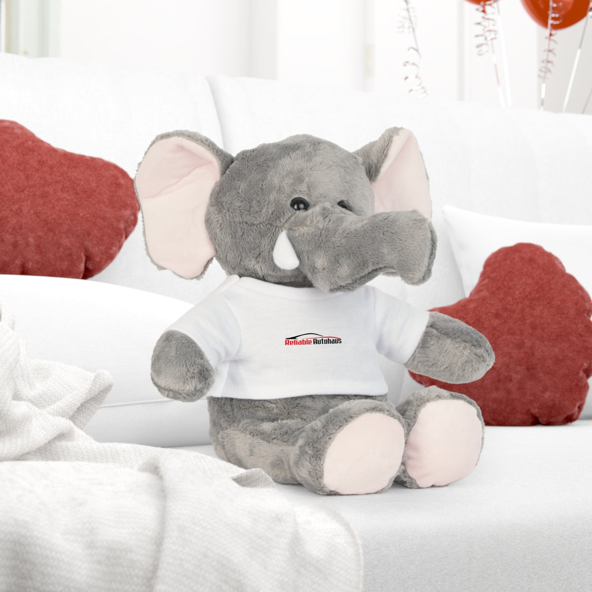 Reliable Autohaus Plush Toy with T-Shirt — Cute Branded Car Shop Mascot