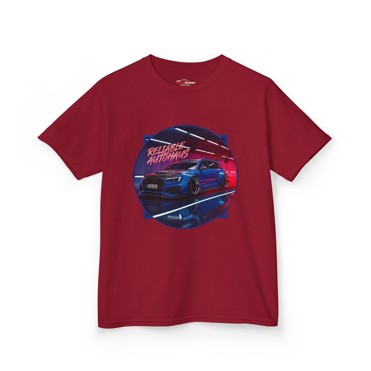 Reliable Autohaus Apparel- Reliable Autohaus Audi Midnight Car Scene | Tunnel Cruise - Kids Car T-Shirt