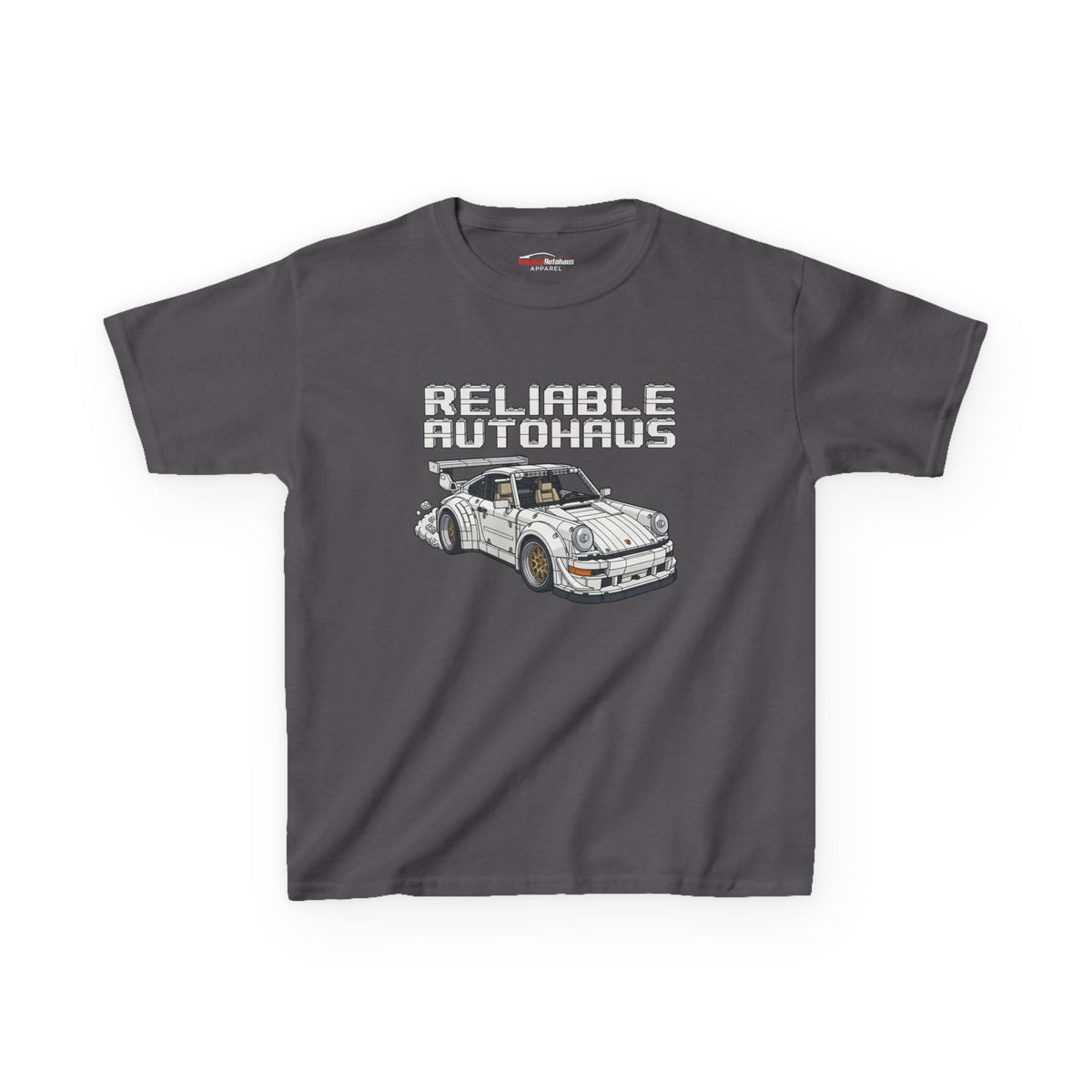 Reliable Autohaus Apparel- Reliable Autohaus RWB 911 Building Blocks Burnout - Kids Car T-Shirt