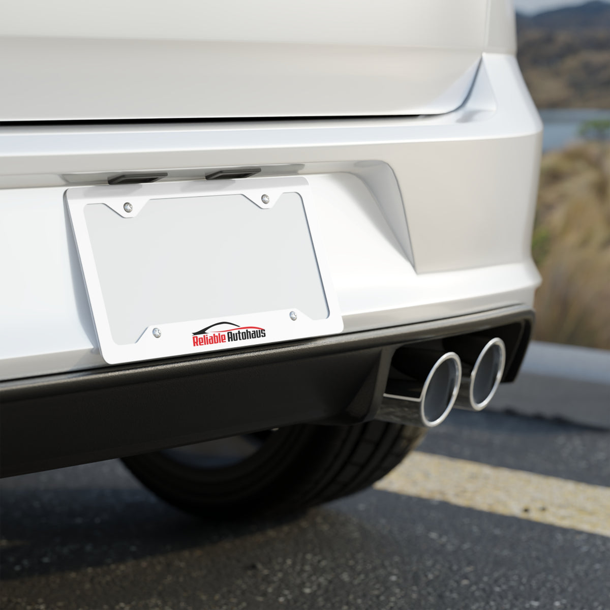 Reliable Autohaus Metal License Plate Frame | Stainless Steel Car Tag Trim