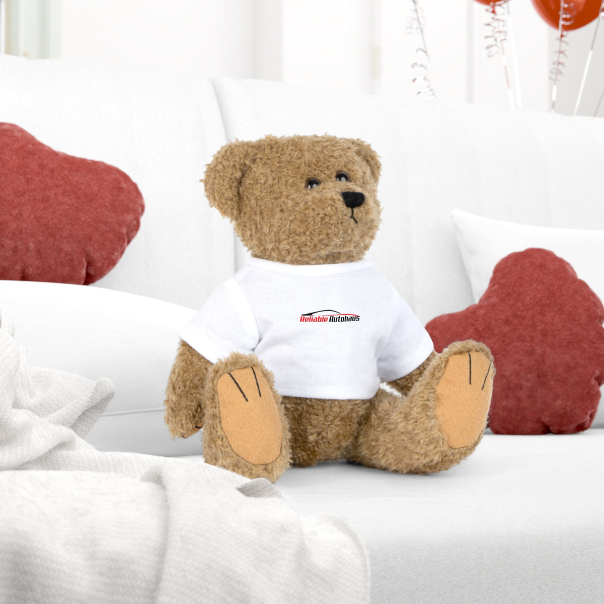 Reliable Autohaus Plush Toy with T-Shirt — Cute Branded Car Shop Mascot