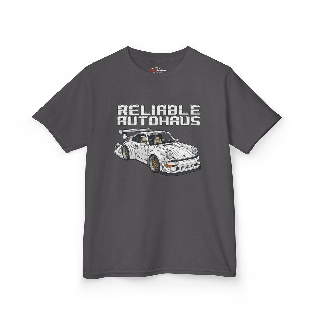 Reliable Autohaus Apparel- Reliable Autohaus RWB 911 Building Blocks Burnout - Kids Car T-Shirt