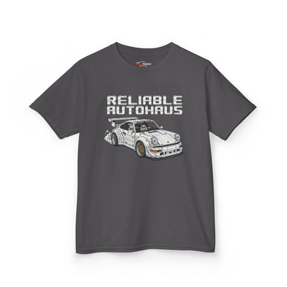 Reliable Autohaus Apparel- Reliable Autohaus RWB 911 Building Blocks Burnout - Kids Car T-Shirt