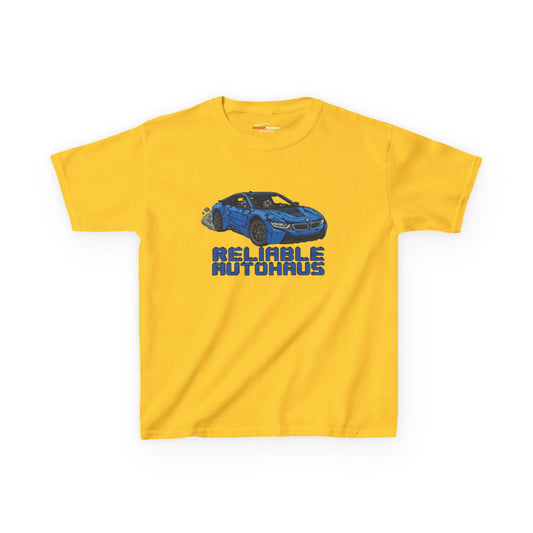 Reliable Autohaus Apparel- Reliable Autohaus I8 “Burning Rubber” - Kids Car T-Shirt