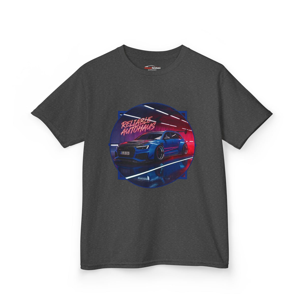 Reliable Autohaus Apparel- Reliable Autohaus Audi Midnight Car Scene | Tunnel Cruise - Kids Car T-Shirt