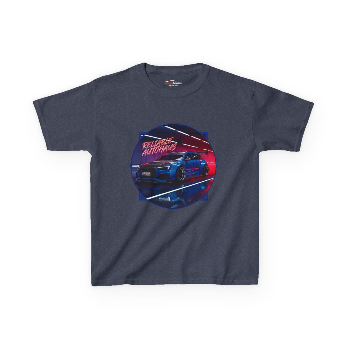 Reliable Autohaus Apparel- Reliable Autohaus Audi Midnight Car Scene | Tunnel Cruise - Kids Car T-Shirt