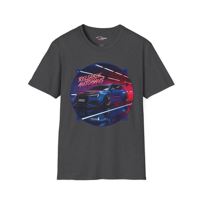 Reliable Autohaus Apparel- Reliable Autohaus RS 6 Avant Midnight Car Scene T-Shirt | Tunel Cruise