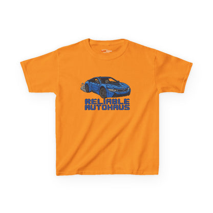 Reliable Autohaus Apparel- Reliable Autohaus I8 “Burning Rubber” - Kids Car T-Shirt