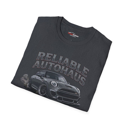 Reliable Autohaus Apparel- Reliable Autohaus MINI Burning Rubber race shirt | Motorsport Tee
