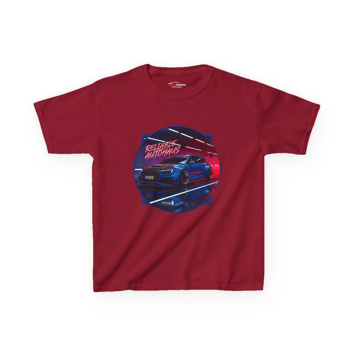 Reliable Autohaus Apparel- Reliable Autohaus Audi Midnight Car Scene | Tunnel Cruise - Kids Car T-Shirt