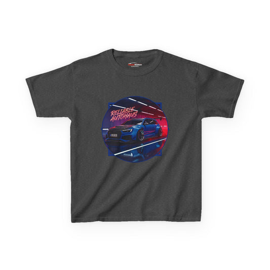 Reliable Autohaus Apparel- Reliable Autohaus Audi Midnight Car Scene | Tunnel Cruise - Kids Car T-Shirt