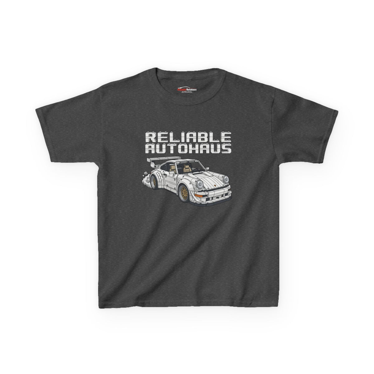 Reliable Autohaus Apparel- Reliable Autohaus RWB 911 Building Blocks Burnout - Kids Car T-Shirt
