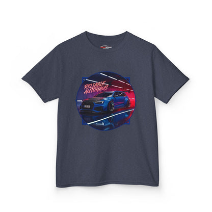 Reliable Autohaus Apparel- Reliable Autohaus Audi Midnight Car Scene | Tunnel Cruise - Kids Car T-Shirt