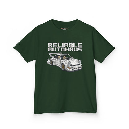 Reliable Autohaus Apparel- Reliable Autohaus RWB 911 Building Blocks Burnout - Kids Car T-Shirt