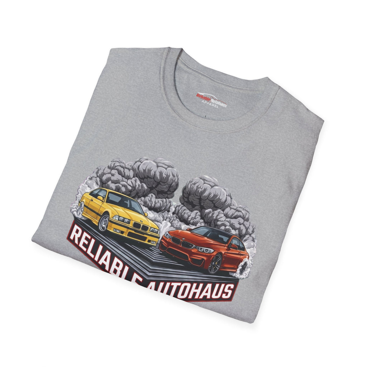 Reliable Autohaus Apparel- Reliable Autohaus E36 M3 vs F82 M4 Burnout Shirt