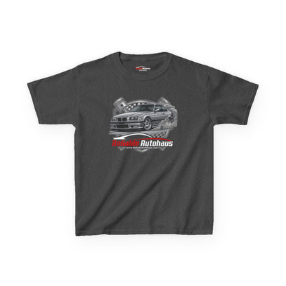 Reliable Autohaus Apparel- Reliable Autohaus E36 M3 Burning Rubber | Car Enthusiast Racing Tee - Kids Car T-Shirt