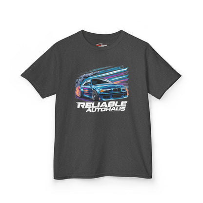 Reliable Autohaus Apparel- Reliable Autohaus E46 Drift Scene - Kids Car T-Shirt