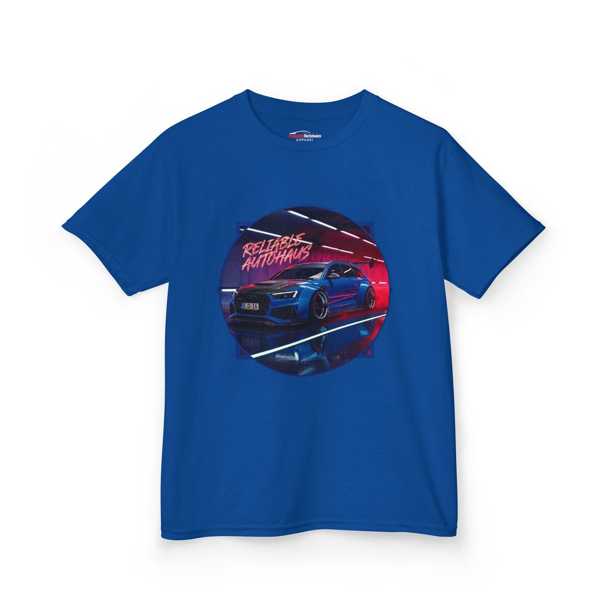 Reliable Autohaus Apparel- Reliable Autohaus Audi Midnight Car Scene | Tunnel Cruise - Kids Car T-Shirt